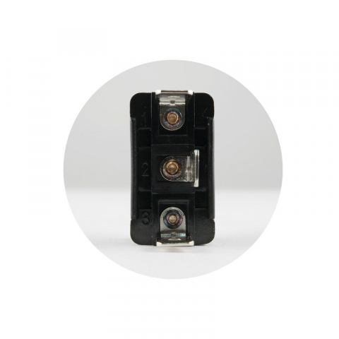 Comutator basculant ON-OFF-ON 1 circuit 3 poziții, 250V/6A, incastrabil 12mm – Somogyi Elektronic [1]