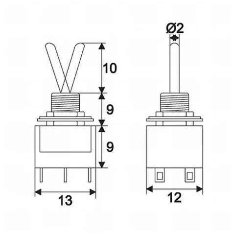 Comutator cu braț 2 circuit 3A 250V ON-ON cu reținere – IoElectronice.ro [1]