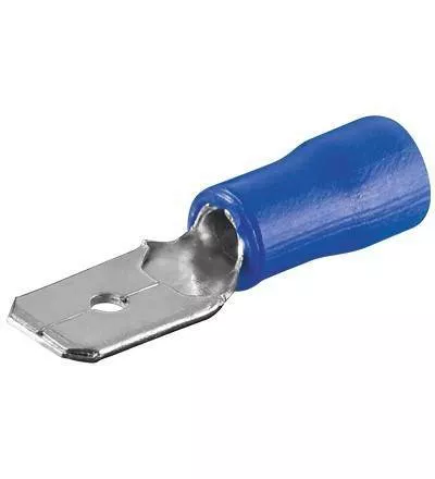 Mufe papuci - Conector albastru tata 6.4x0.8mm fixPoint - IoElectronice.ro