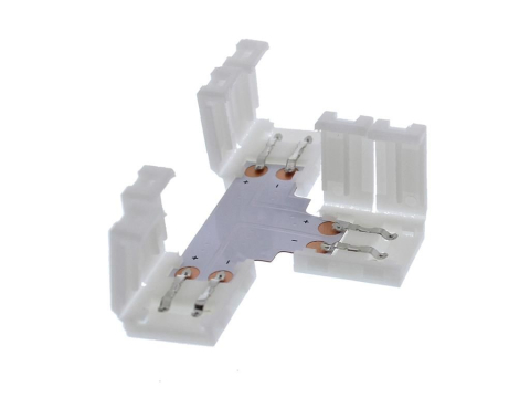 Conector banda LED 10mm PCB forma T 1buc Well alb pentru iluminat decorativ [1]