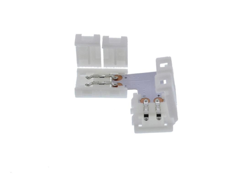 Conector bandă LED 8mm PCB forma L 1buc alb Well [1]