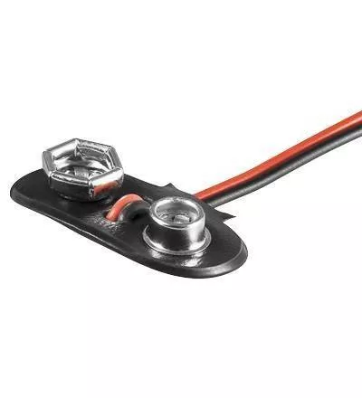 Suporti baterii-acumulatori - Conector baterie 1 bloc 9V format pe fir Goobay – IoElectronice.ro