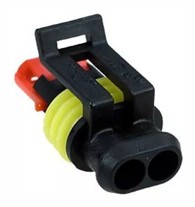 Mufe papuci - Conector cablu Superseal 1.5 IP67, 2 pini, mufa mamă, TE Connectivity, durabil și sigur pentru aplicații industriale