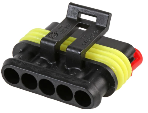 Conector cablu Superseal 1.5 mama mufa 5 pini IP67 TE Connectivity 282089-1 pentru conexiuni etanșe [1]