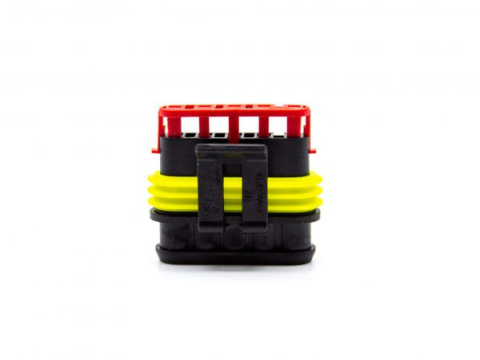 Conector cablu Superseal 1.5 mama mufa 5 pini IP67 TE Connectivity 282089-1 pentru conexiuni etanșe [2]