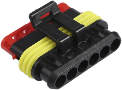 Conector cablu Superseal 1.5 mama mufa 6 pini IP67 TE Connectivity 282090-1 pentru aplicații industriale [1]