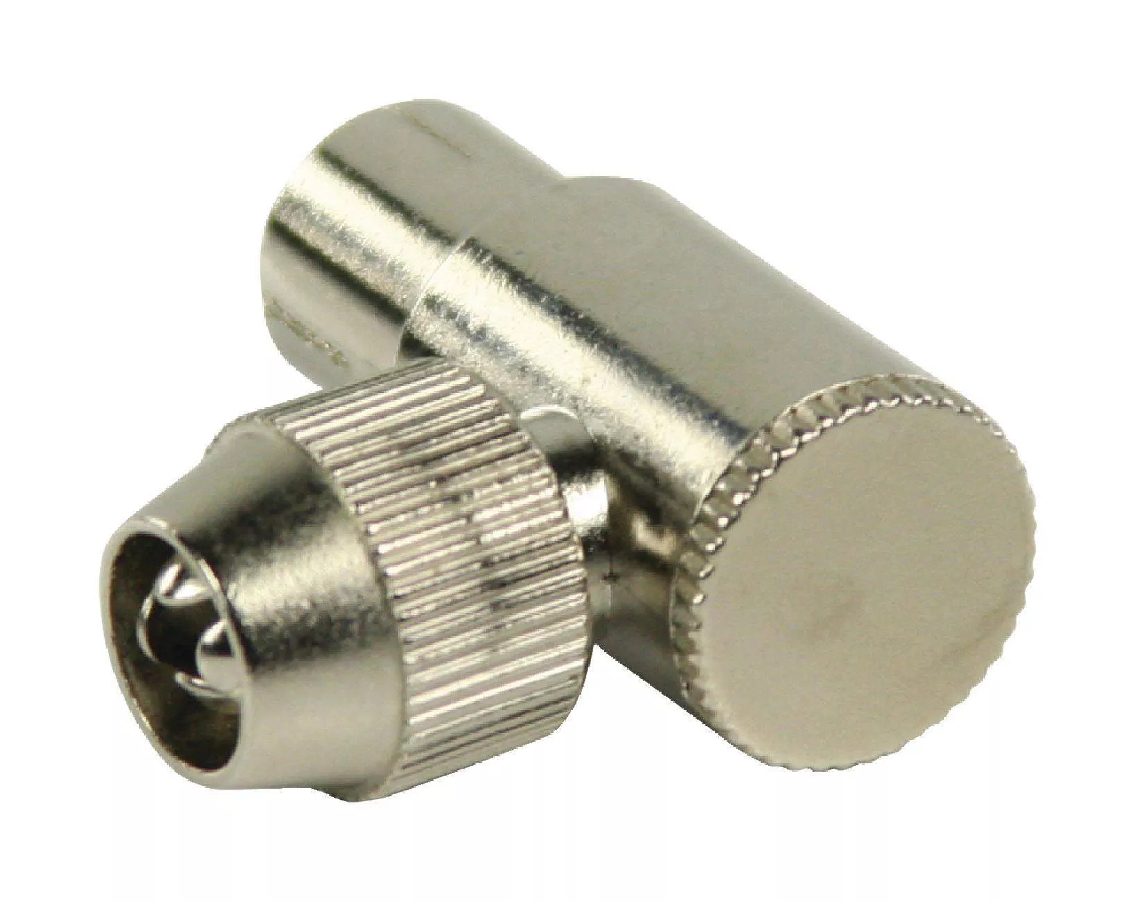 Conector coaxial mama cotit Valueline 9.5 mm argintiu, compatibil cu cabluri coaxiale, 24 luni garanție persoane fizice [2]