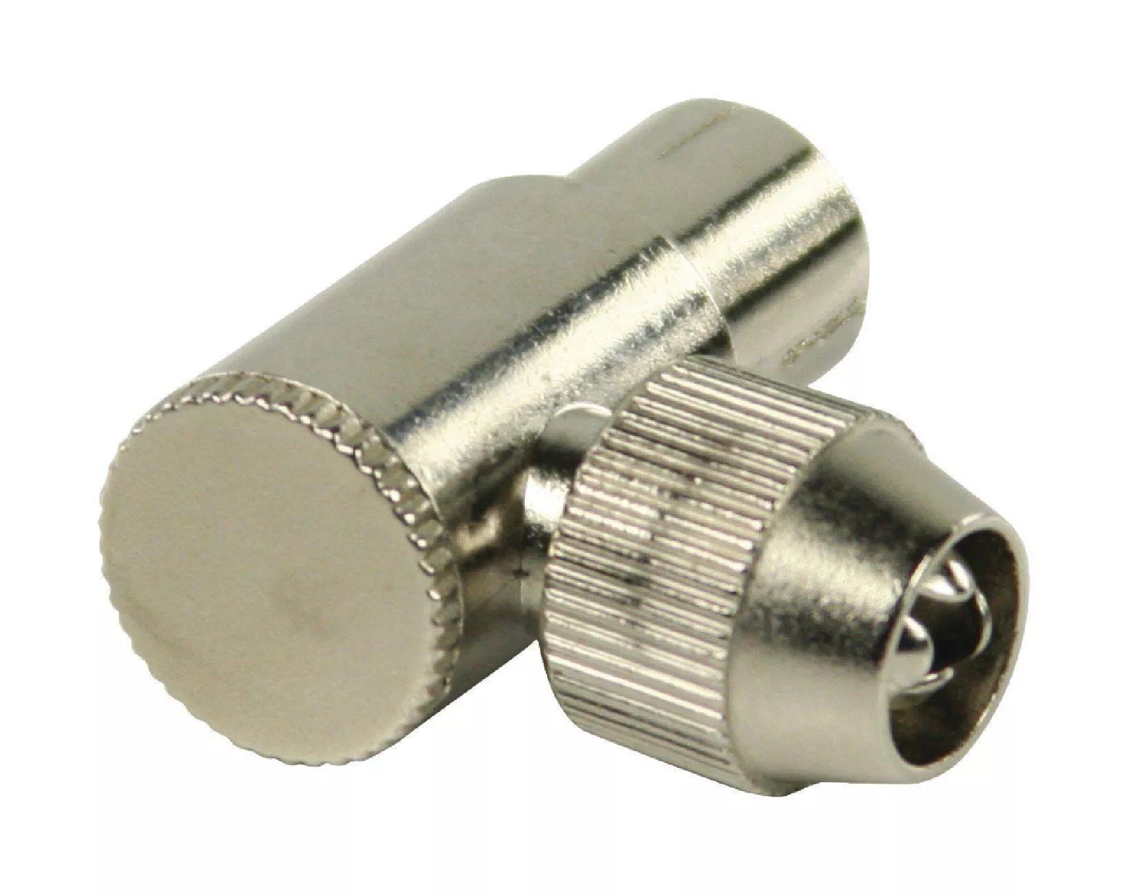 Conector coaxial mama cotit Valueline 9.5 mm argintiu, compatibil cu cabluri coaxiale, 24 luni garanție persoane fizice [3]