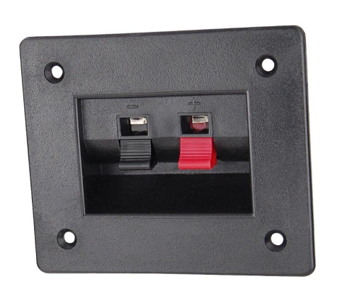 Mufe difuzor - Conector dreptunghiular pentru difuzoare 2 contacte 1 difuzor montare pe panou GNI0239 – IoElectronice.ro