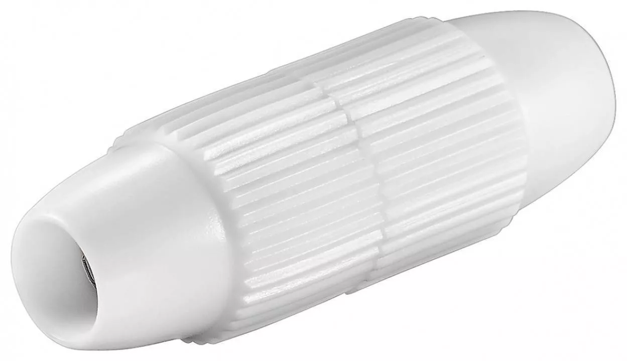 Conectica - Conector extensie cablu coaxial Goobay alb adaptor coaxial⇔coaxial EAN 4040849115349
