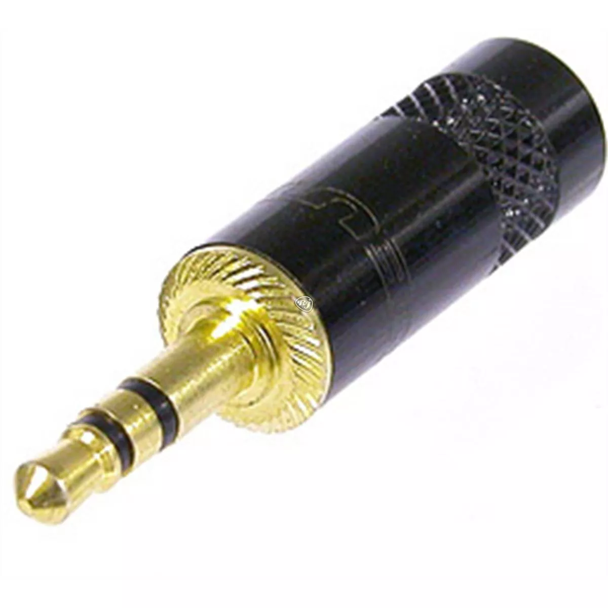 Mufe Jack - Conector JACK 3.5mm stereo tata aurit Neutrik Rean – calitate profesională, montare prin lipire, carcasa metalică neagră
