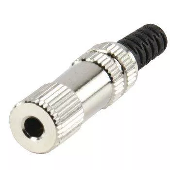 Mufe Jack - Conector Jack stereo mama 3.5 mm metalic pentru cablu LUMBERG