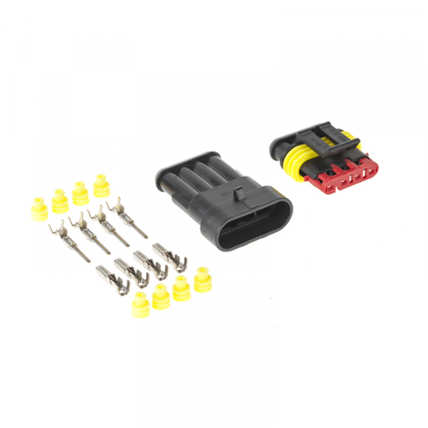 Mufe papuci - Conector SUPERSEAL IP67 1.5mm² 4p Mama + Tata, Ermetic, ZLA0878