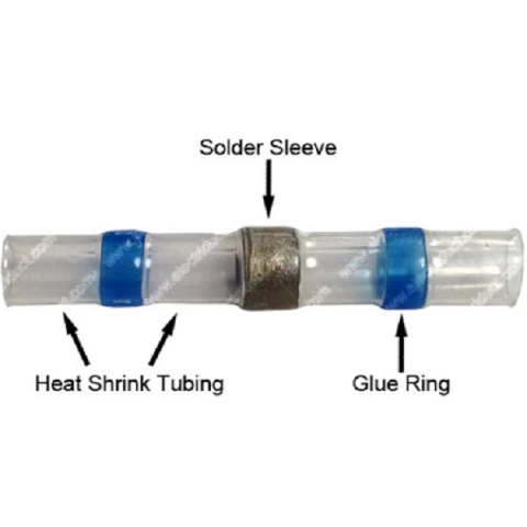 Conector termocontractabil cu inel cositor albastru 1.5-2.5 mm2 SST-S31 OEM [1]