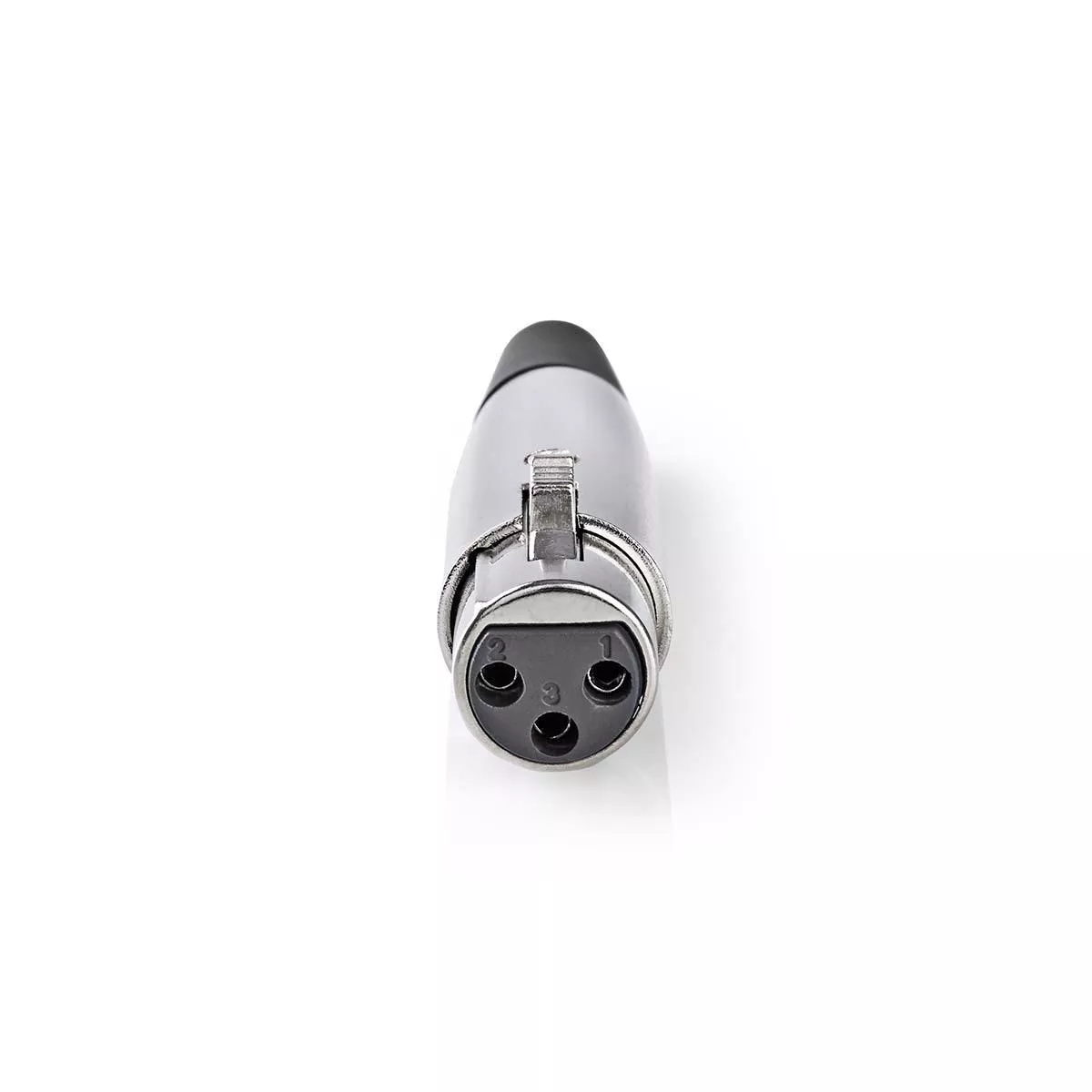 Conector XLR 3 pini mama metal NEDIS argintiu, accesoriu audio, garanție 24 luni persoane fizice [1]