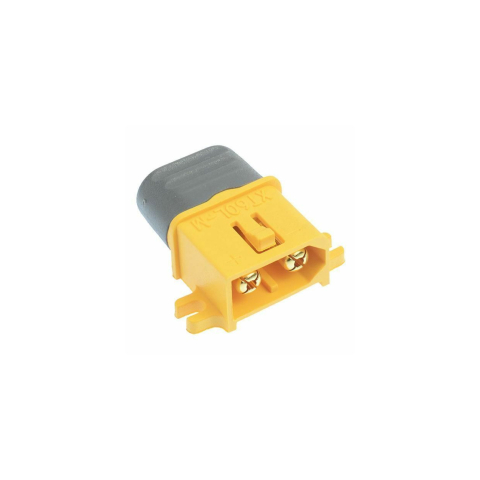 Mufe AC-DC - Conector XT60 alimentare DC mufă tată 2pin lipire galbenă AMASS XT60L-M – IoElectronice.ro