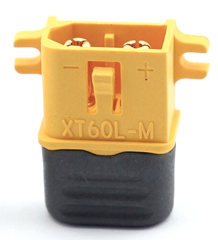 Conector XT60 2pin galben AMASS XT60L-M pentru alimentare DC, mufa tata, compatibilitate largă. [2]