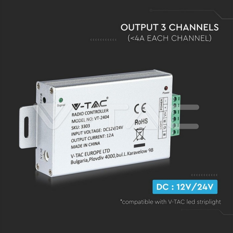 Controller banda LED 12V/24V 144W V-TAC – IoElectronice.ro [9]