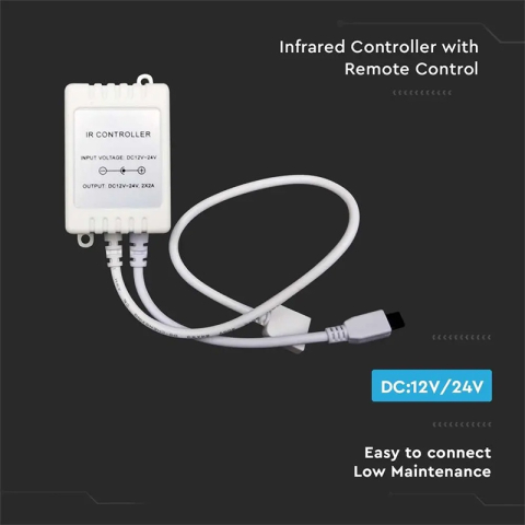 Controller bandă LED 3in1 RGB 24 butoane V-TAC SKU-2901 – IoElectronice.ro [1]