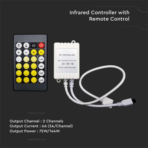 Controller bandă LED 3in1 RGB 24 butoane V-TAC SKU-2901 – IoElectronice.ro [2]