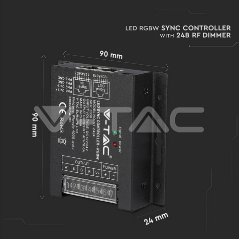 Controller Banda LED cu DIMMER 12V/24V RGB+W 288W V-TAC – IoElectronice.ro [5]