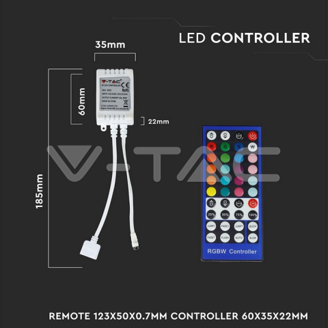 Controller LED RGB+White 12V V-TAC SKU-2159 – Control Precise pentru Banda LED RGB și Alb [3]