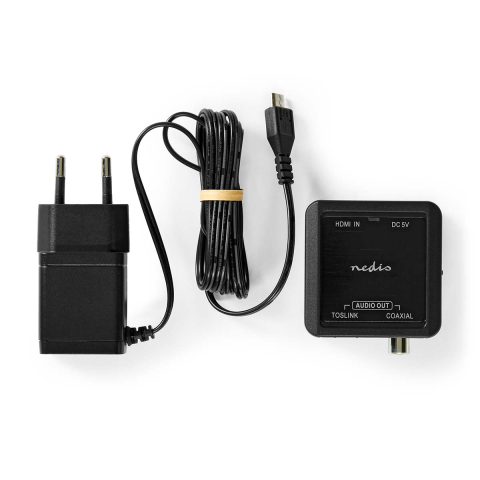 Convertor audio digital HDMI - Coax mama + Toslink Nedis ACON3425AT, negru, 24 luni garanție [2]