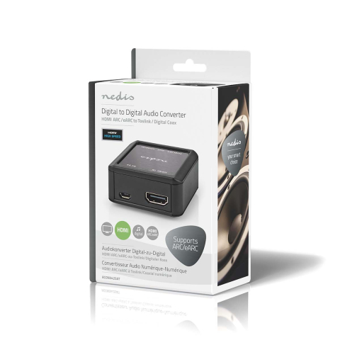 Convertor audio digital HDMI - Coax mama + Toslink Nedis ACON3425AT, negru, 24 luni garanție [4]