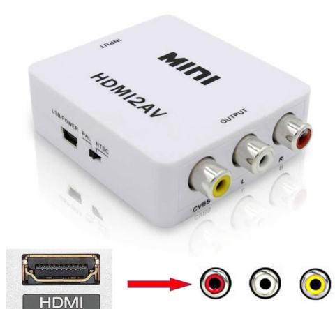 Adaptoare HDMI - Convertor HDMI 1080P la 3x RCA Audio/Video – Plug & Play, Ideal pentru TV, Proiector și Echipamente AV