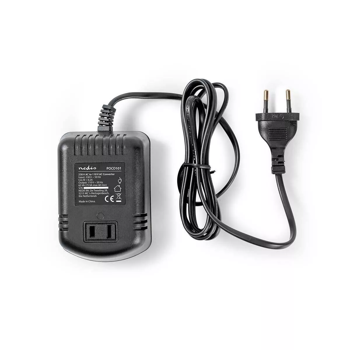 Convertoare de tensiune - Convertor de tensiune 220V-110V 75W iesire USA Nedis – IoElectronice.ro