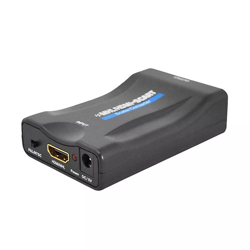 Convertor HDMI IN - euro SCART OUT, HDMI mama la SCART mama, Full HD 1920 x 1080p, brand OEM, garanție 24 luni. [1]