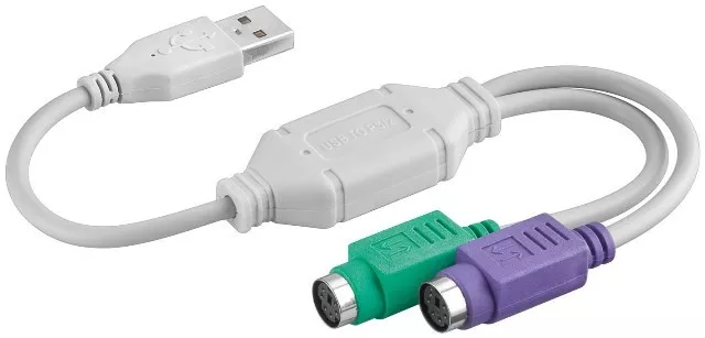 Adaptoare PC - Convertor USB-PS/2 cablu adaptor USB A tată - 2x PS/2 mamă – IoElectronice.ro