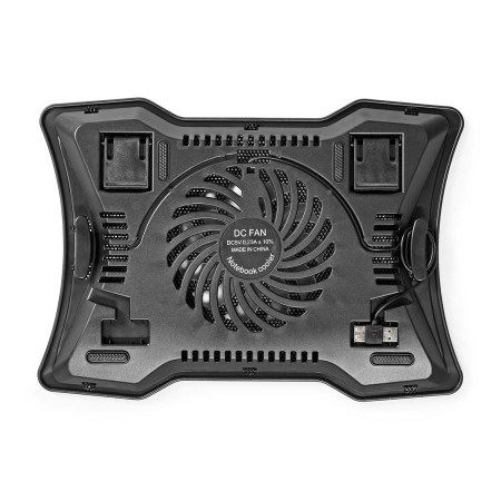Cooler Laptop Nedis cu Ventilator Silentios, LED Albastru, Alimentare USB pentru Ecrane până la 17" [1]