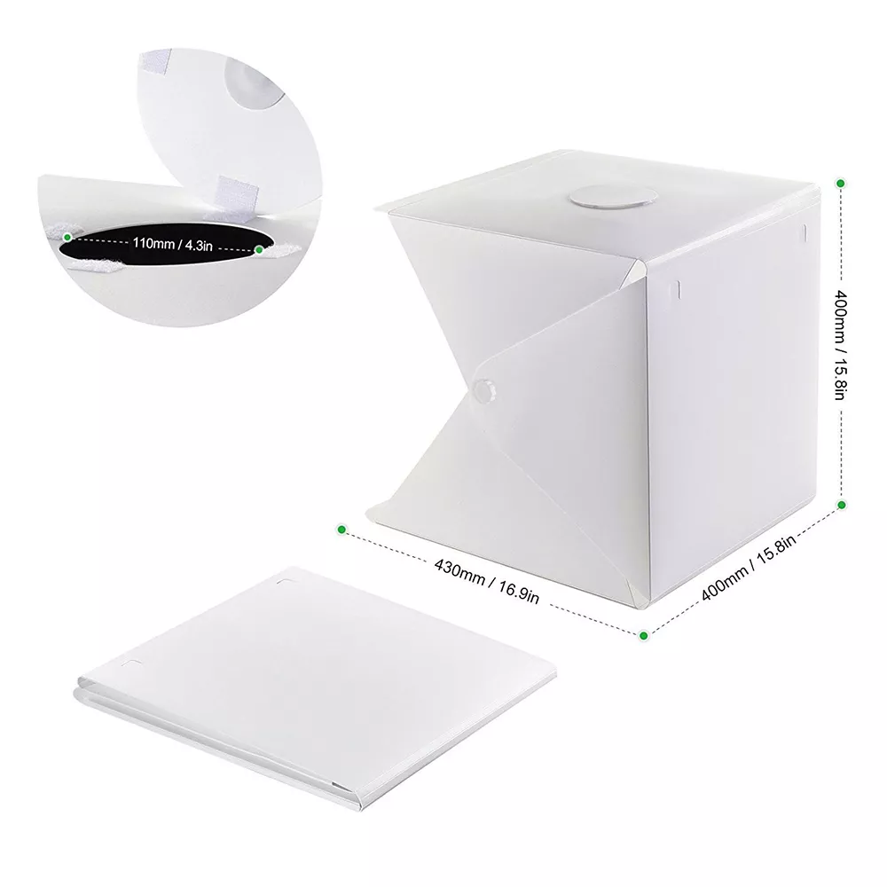 Cort Foto iluminat cu bandă LED albă Electech 40x40x40cm, garanție 24 luni persoane fizice [1]