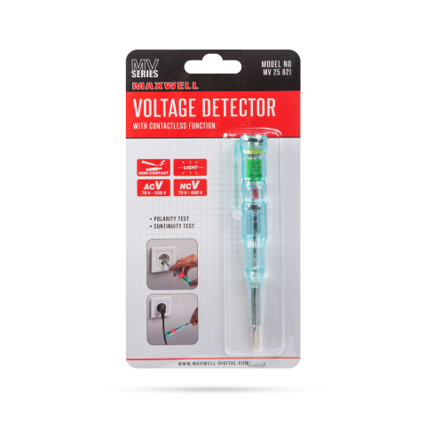 Detector de tensiune fără contact cu LED roșu, 70-250VAC, alimentare baterie MAXWELL, sigur și rapid [3]