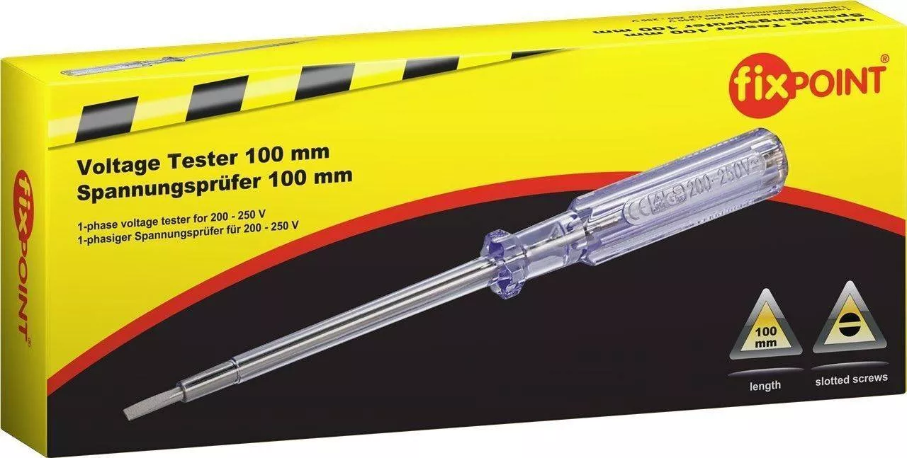 Creion de tensiune faza 200-250V 100mm FixPoint tester electric cu garanție 24 luni persoane fizice [1]