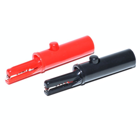 Conectica - Crocodil 51 mm total izolat banana pentru multimetru 1buc roșu sau negru – IoElectronice.ro