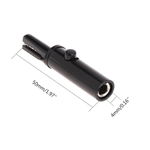 Crocodil banana 51 mm total izolat roșu/negru pentru multimetru OEM 1 buc [2]
