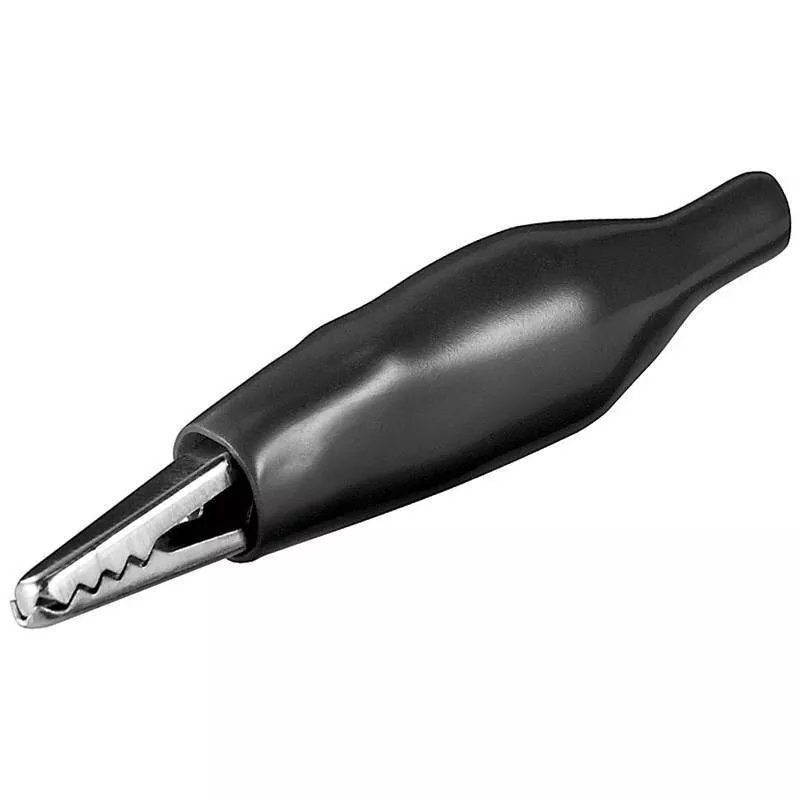 Conectica - Crocodil clips 32mm negru Goobay