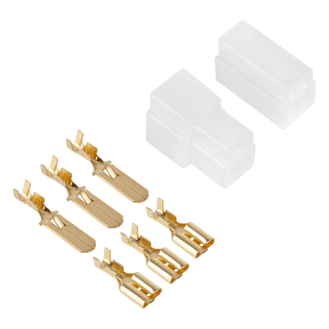 Mufe papuci - Cupla 3 contacte cu protecție papuc auto 3x tata+mama 6.3mm