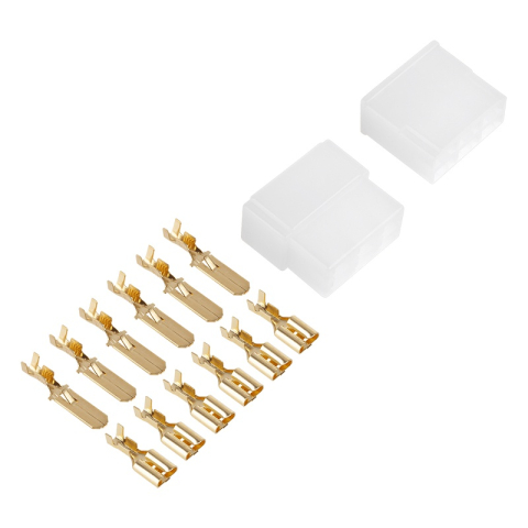 Conectica - Cupla 6 contacte 6x tata+mama 6.3mm AC/DC