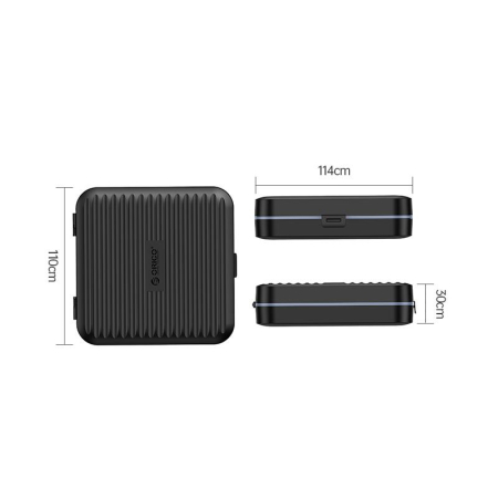 Cutie protecție Orico PSCD-5-BK pentru 10 carduri SD, 6 carduri MicroSD, 2 CompactFlash, dimensiuni 110x114x30mm, neagră. [1]