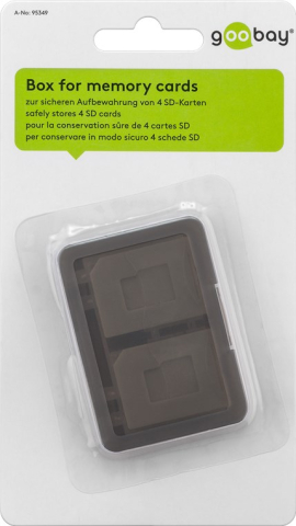 Cutie de stocare 4 carduri de memorie SD/Micro SD/MMC Goobay 95349 [1]