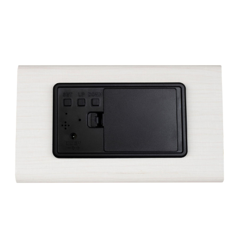 Ceas deșteptător digital LED alb lemn OC 07 HOME – IoElectronice.ro [1]