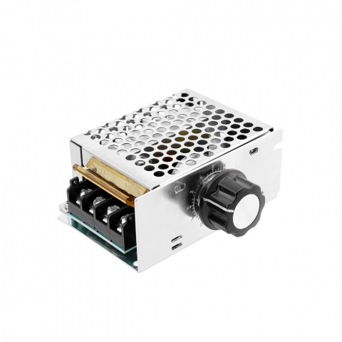 Scule mentenanta - Dimmer de tensiune 220V 4000W 10A, reglabil, carcasa metalică și plastic, control temperatură și viteza