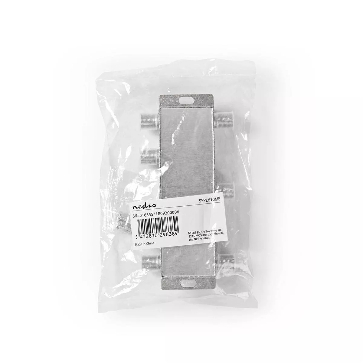 Distribuitor TV Nedis Splitter 1 Intrare - 6 Iesiri, Frecvență 5-2400MHz, Impedanță 75Ω, Argintiu [1]