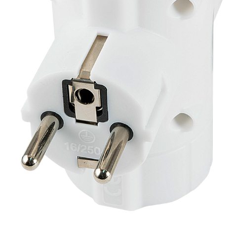Distribuitor tip T 3 prize schuko 3680W 16A cu protectie alb TPF-26 Home - IoElectronice.ro [1]