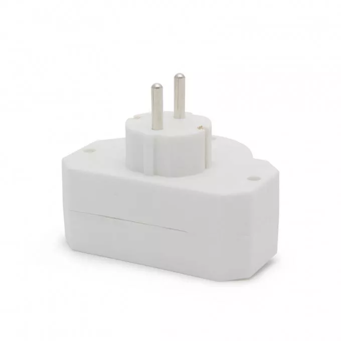 Distribuitor triplu 1x Schuko + 2x Euro 16A 3500W cu întrerupător alb Delight [1]