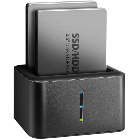 Docking station clonare AXAGON ADSA-D25 CLONE MINI USB3.2 2.5" negru pentru transfer rapid date [2]
