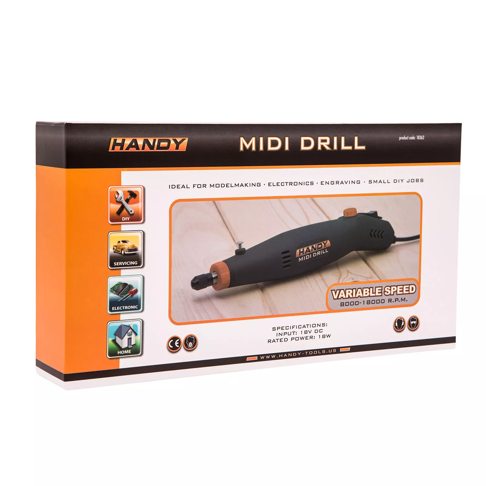 Mini-mașină de găurit/frezat HANDY DRILL MIDI 18W placată cu aur, garanție 24 luni persoane fizice [2]